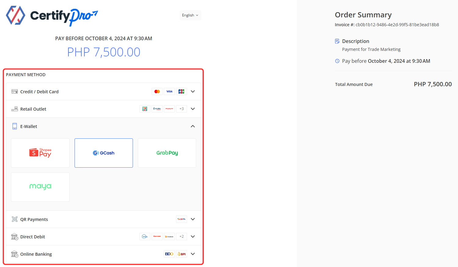 Step 7 Payment